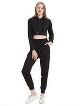 Load image into Gallery viewer, Crop Top Sweatshirt Long Sleeve Hoodie Pullover
