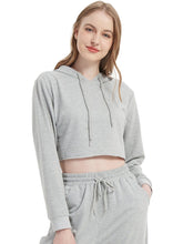 Load image into Gallery viewer, Crop Top Sweatshirt Long Sleeve Hoodie Pullover
