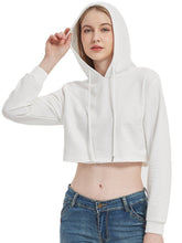 Load image into Gallery viewer, Crop Top Sweatshirt Long Sleeve Hoodie Pullover
