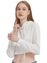 Load image into Gallery viewer, Crop Top Sweatshirt Long Sleeve Hoodie Pullover
