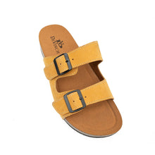 Load image into Gallery viewer, Yellow Buckle Slide Sandals

