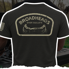 Load image into Gallery viewer, "Broadheads Over Bullets" Tee - Black
