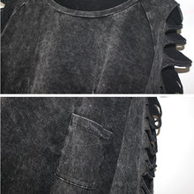 Load image into Gallery viewer, Ripped Long-Sleeve Pullover Top
