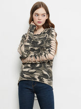 Load image into Gallery viewer, Ripped Long-Sleeve Pullover Top
