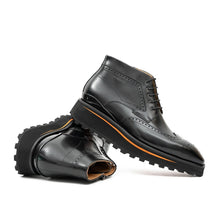 Load image into Gallery viewer, Zipper Brogue Martin Boots 2890 Black
