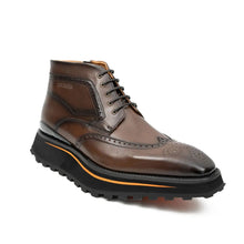 Load image into Gallery viewer, Zipper Brogue Martin Boots 2890 Coffee
