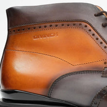 Load image into Gallery viewer, Zipper Brogue Martin Boots 2890 Gray Brown
