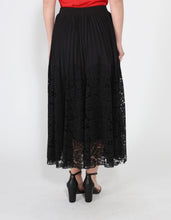 Load image into Gallery viewer, A-line pleated detail bottom lace skirt
