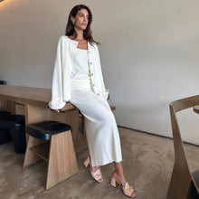Load image into Gallery viewer, Women's 3-Piece Knit Cardigan, Camisole &amp; Side-Slit Skirt Set
