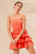 Load image into Gallery viewer, Strapless Ruffle Layered : Cheer Up Dress
