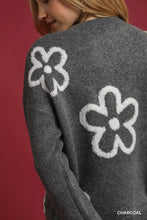 Load image into Gallery viewer, Umgee Round Neck Sweater with Floral Accents
