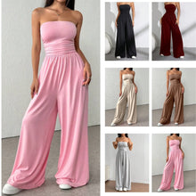 Load image into Gallery viewer, High-Waist Wide-Leg Pants &amp; Tube Top Set – 6 Colors, S–2XL
