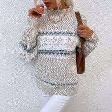 Load image into Gallery viewer, Women’s Snowflake Pullover Sweater — Cozy Winter Knit Top
