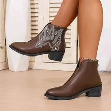 Load image into Gallery viewer, Western Embroidered : Ankle Boots
