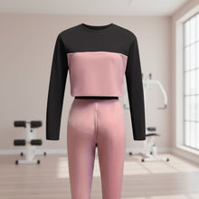Load image into Gallery viewer, Women's Korean-Style Hoodie &amp; Pants Two-Piece Set – Casual Patchwork
