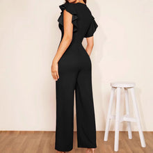 Load image into Gallery viewer, Women's Elegant High-Waist Ruffle Trim Jumpsuit | 3 Colors S–XL
