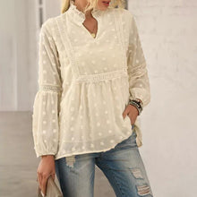 Load image into Gallery viewer, Women’s Long‑Sleeve V‑Neck Business Casual Blouse

