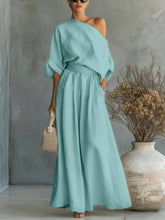 Load image into Gallery viewer, Cropped Off-Shoulder Top &amp; Pants Two-Piece Set – 8 Colors, S–5XL
