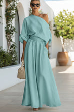 Load image into Gallery viewer, Women's Cropped Off-Shoulder Top &amp; Pants Two-Piece Set
