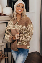Load image into Gallery viewer, Leopard Print Drop Shoulder Jacket with Button-Up Closure Beautiful Unique Design Winter Jacket
