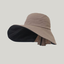 Load image into Gallery viewer, Women's Wide-Brim Striped Sun Hat | Lightweight Outdoor UV Protection
