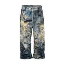 Load image into Gallery viewer, WIDEBOY DISTRESSED GRAFFITI DENIM
