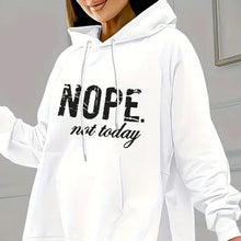 Load image into Gallery viewer, Casual 2-Piece Set Solid Color Leggings &amp; Letter Print Hooded Sweatshirt
