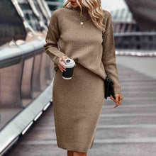 Load image into Gallery viewer, Women's Two Piece Set - Pullover Sweater &amp; Bodycon Skirt Cozy Outfit
