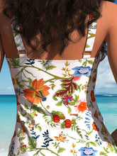 Load image into Gallery viewer, Women's Floral Print Tankini Set — U-Neck Sleeveless &amp; Drawstring Waist
