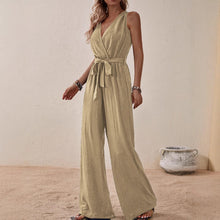 Load image into Gallery viewer, Women's Strap High-Waist Sleeveless Jumpsuit – Ice Silk Casual Wide-Leg
