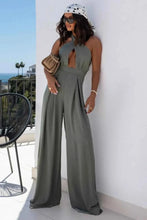 Load image into Gallery viewer, Halter Neck Wide Leg : With Keyhole Detail Jumpsuit
