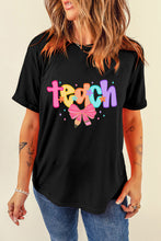 Load image into Gallery viewer, Black Teach Bow Graphic Holiday Tee
