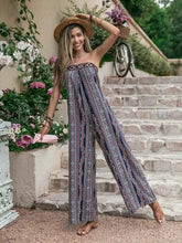 Load image into Gallery viewer, Tied Printed Tube : Wide Leg Jumpsuit
