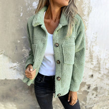 Load image into Gallery viewer, Plus Size Women’s Solid Color Sherpa Jacket
