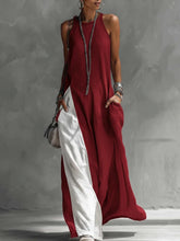 Load image into Gallery viewer, Women's Sleeveless Off-Shoulder Loose Maxi Dress with Pockets
