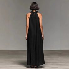 Load image into Gallery viewer, Women's Resort Ruffled Halterneck Sleeveless Open-Back Maxi Dress

