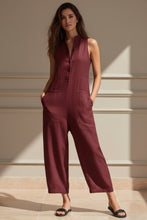 Load image into Gallery viewer, Women's Linen-Blend Sleeveless Jumpsuit

