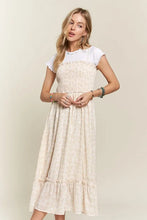 Load image into Gallery viewer, New Summer Smocked Floral Ruffled Hem Cami Dress – Feminine, Charming, Playful, Perfect for Warm Weather and Casual Outings
