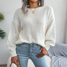 Load image into Gallery viewer, Women’s lantern sleeve knit sweater
