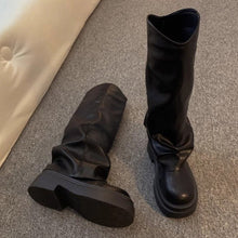 Load image into Gallery viewer, Women’s Platform Dress Boots – British Style Autumn/Winter

