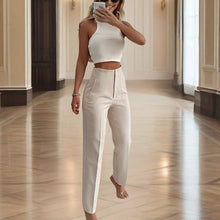 Load image into Gallery viewer, Women's High-Waisted Straight Leg Pants
