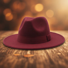 Load image into Gallery viewer, Wide Brim Bell Crown Wool Hat – Unisex Sun &amp; Warmth Hat
