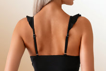 Load image into Gallery viewer, Women's Ruffle Trim Bikini Three-Piece Swimsuit Set
