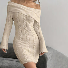 Load image into Gallery viewer, Women’s Off Shoulder Bodycon Dress
