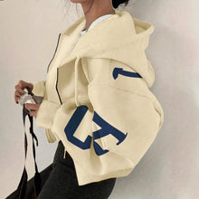 Load image into Gallery viewer, Women’s Zip-Up Printed Sweatshirt – Long Sleeve Casual Jacket
