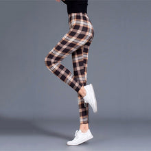 Load image into Gallery viewer, Women’s Plaid Yoga Leggings – Mid Waist Push-Up Pants
