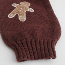 Load image into Gallery viewer, Gingerbread Man Knit Cardigan with Ribbed Cuffs
