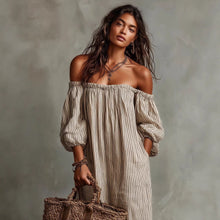 Load image into Gallery viewer, Women's Off-Shoulder Long-Sleeve Maxi Dress
