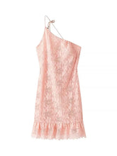 Load image into Gallery viewer, Lace One Shoulder : Mini Dress
