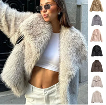 Load image into Gallery viewer, Girls and Women's Plush Lapel Winter Coat - # GIAA22310002
